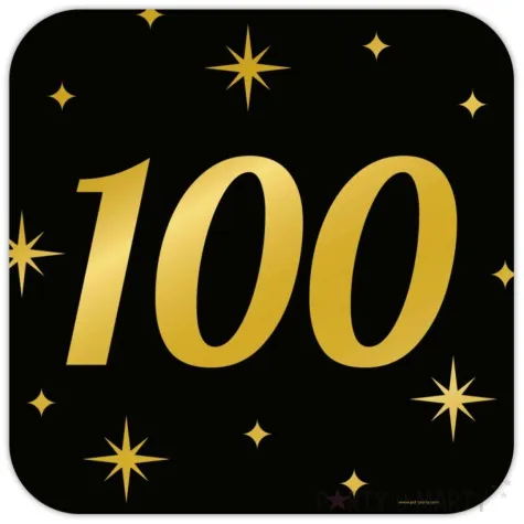 dekoracja wiszaca 100 urodziny classy party 50x50 cm pd party