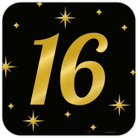 dekoracja wiszaca 16 urodziny classy party 50x50 cm pd party