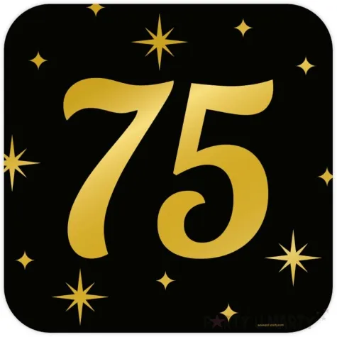dekoracja wiszaca 75 urodziny classy party 50x50 cm pd party