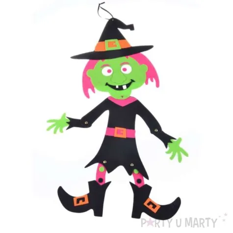 dekoracja wiszaca czarownica wesoly potworek arpex 82 cm