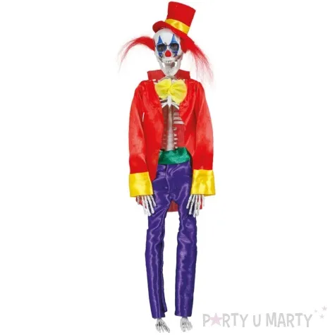 dekoracja wiszaca klaun szkielet guirca 40 cm