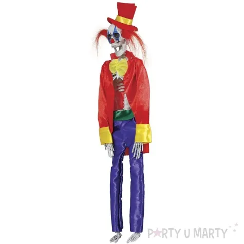 dekoracja wiszaca klaun szkielet guirca 40 cm