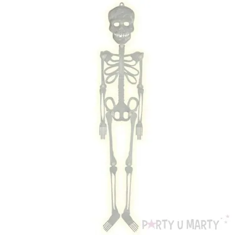 dekoracja wiszaca kosciotrup neon fluorescencyjny guirca 75 cm