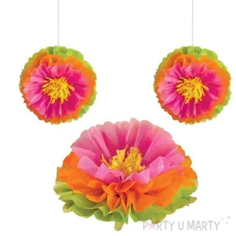 dekoracja wiszaca kwiaty hibiskusa amscan 40 6 cm 3 szt