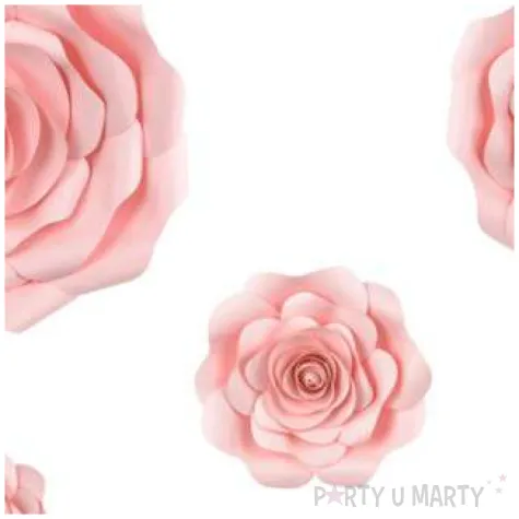 dekoracja wiszaca kwiaty jasnorozowe 3d mix partydeco 5 szt