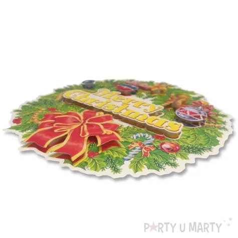 dekoracja wiszaca merry christmas wieniec arpex