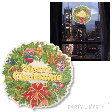 dekoracja wiszaca merry christmas wieniec arpex