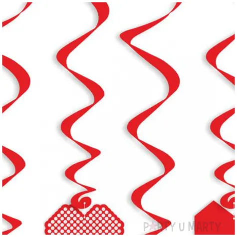 dekoracja wiszaca na walentynki serca geometryczny mix czerwone 6 szt