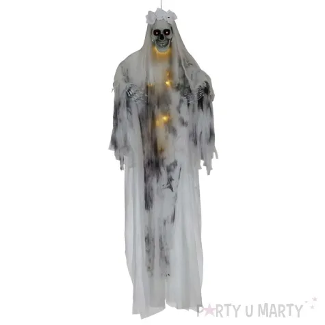 dekoracja wiszaca panna mlody szkielet szary guirca 180 cm