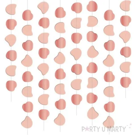 dekoracja wiszaca platki kwiatow rozowa folat