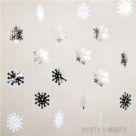 dekoracja wiszaca sniezynki platki sniegu amscan 210 cm
