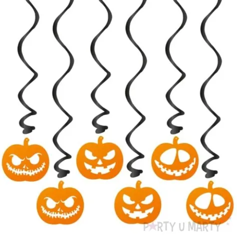 dekoracja wiszaca swiderki dynie pomaranczowe partypal 6 szt