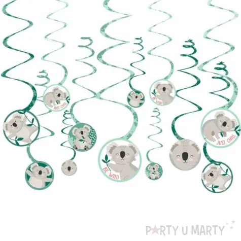 dekoracja wiszaca swiderki koala amscan 12 szt