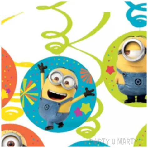 dekoracja wiszaca swiderki szalone minionki amscan 6 szt