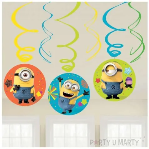 dekoracja wiszaca swiderki szalone minionki amscan 6 szt