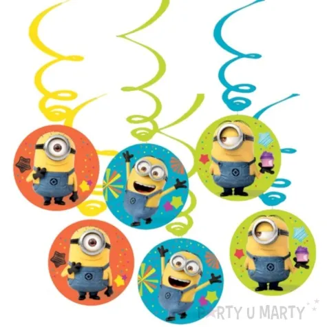 dekoracja wiszaca swiderki szalone minionki amscan 6 szt