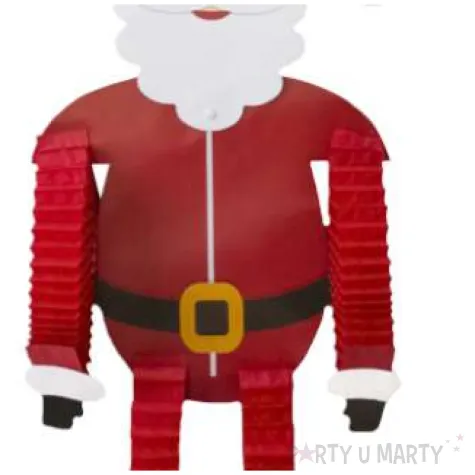 dekoracja wiszaca swiety mikolaj harmonijka partypal 121 cm