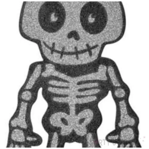 dekoracja wiszaca szkielet blyskotrupek brokatowy szary arpex 30 cm