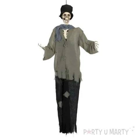 dekoracja wiszaca szkielet w cylindrze guirca 100 cm