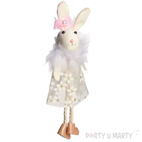 dekoracja wiszaca zajaczek w sukience kremowy arpex