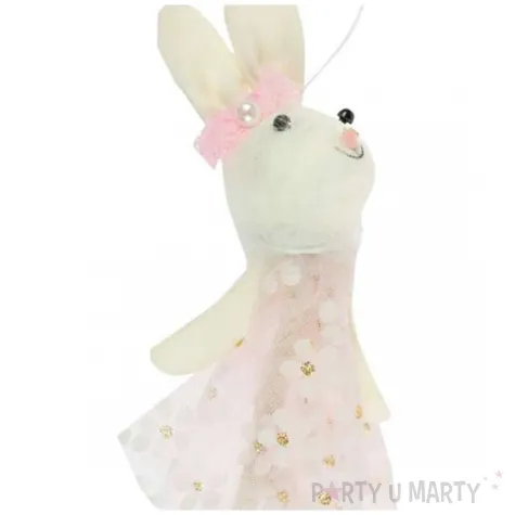 dekoracja wiszaca zajaczek w sukience rozowy arpex