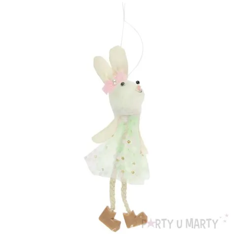 dekoracja wiszaca zajaczek w sukience zielony arpex