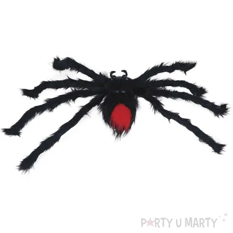 dekoracja wlochaty pajak czarna wdowa guirca 50 cm