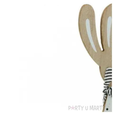 dekoracja zajac z apaszka czarne serca arpex 33 cm