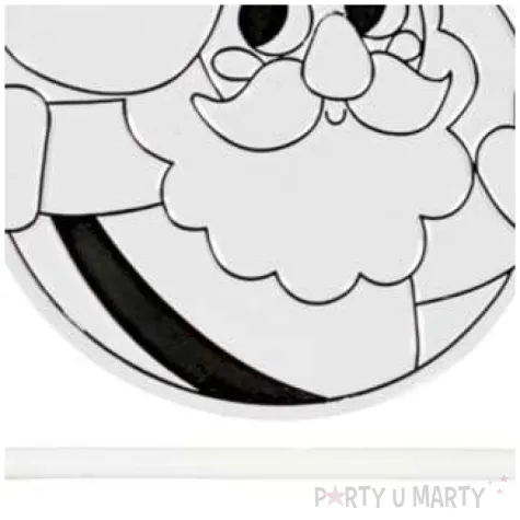 dekoracja zawieszki plaskie witrazyk mikolaj w bombce arpex