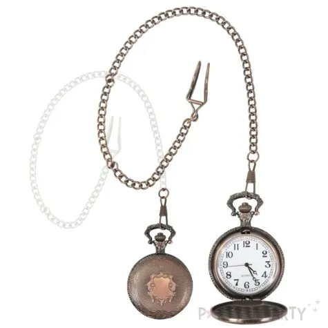 dekoracja zegarek kieszonkowy steampunk brazowy ptitclown