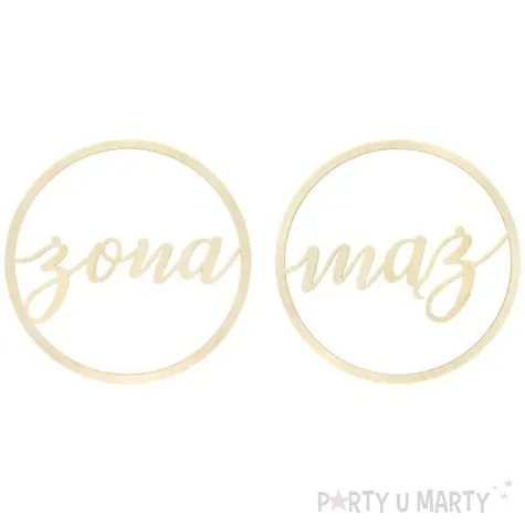 dekoracja zona i maz partydeco 38 cm 2 szt