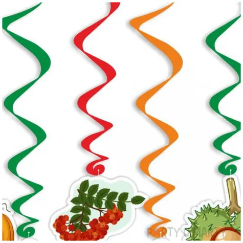 dekoracje jesienne do szkoly klasy na urodziny swiderki wiszace jesien lesne owoce x6