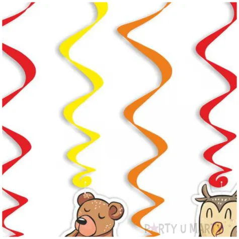 dekoracje jesienne do szkoly klasy na urodziny swiderki wiszace jesien lesne zwierzatka x6