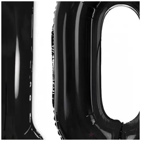 dekoracje na 10 urodziny rocznice zestaw balonow xl liczba 10 czarny 39 dgt 2 szt