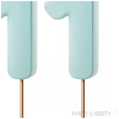 dekoracje na 11 urodziny swieczki na tort liczba 11 niebieski 4 5 cm 2 szt