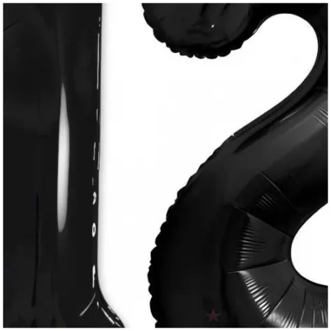 dekoracje na 12 urodziny rocznice zestaw balonow xl liczba 12 czarny 39 dgt 2 szt