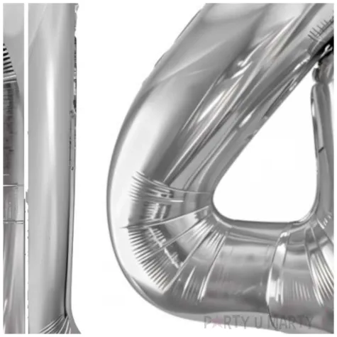 dekoracje na 14 urodziny rocznice zestaw balonow liczba 14 srebrny 39 dgt 2 elementy