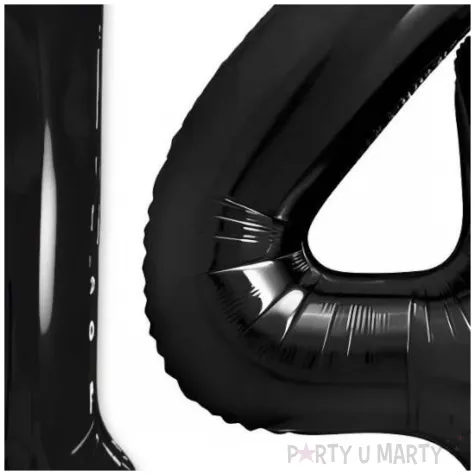 dekoracje na 14 urodziny rocznice zestaw balonow xl liczba 14 czarny 39 dgt 2 szt