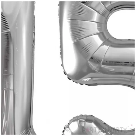 dekoracje na 15 urodziny rocznice zestaw balonow liczba 15 srebrny 39 dgt 2 elementy