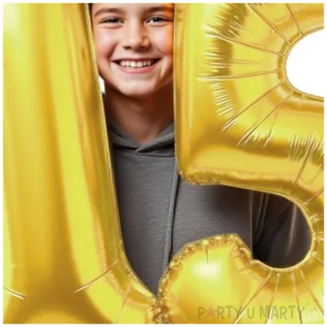 dekoracje na 15 urodziny zestaw balonow liczba 15 zloty 33 dgt 2 elementy