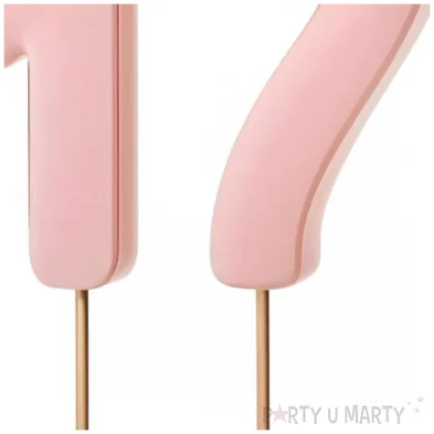 dekoracje na 17 urodziny swieczki na tort liczba 17 rozowy 4 5 cm 2 szt