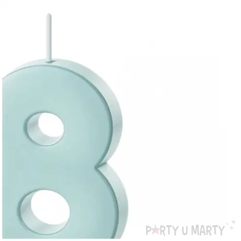 dekoracje na 18 urodziny swieczki na tort liczba 18 niebieski 4 5 cm 2 szt