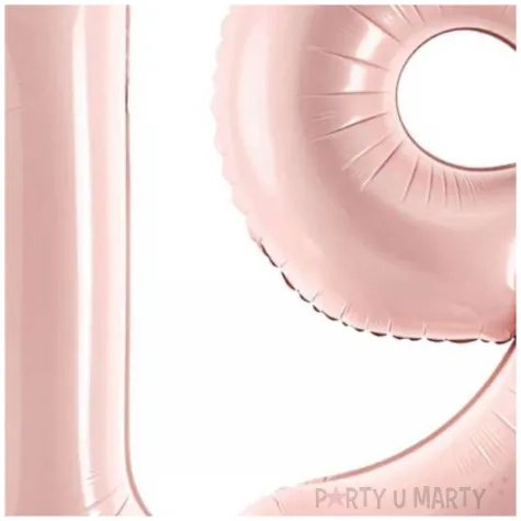 dekoracje na 19 urodziny rocznice zestaw balonow liczba 19 rozowy jasny 34 dgt 2 elementy