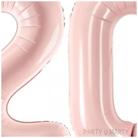 dekoracje na 20 urodziny rocznice zestaw balonow liczba 20 rozowy jasny 34 dgt 2 elementy