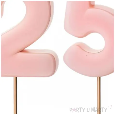 dekoracje na 25 urodziny swieczki na tort liczba 25 rozowy 4 5 cm 2 szt