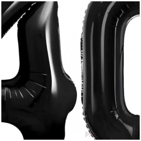 dekoracje na 40 urodziny rocznice zestaw balonow xl liczba 40 czarny 39 dgt 2 szt