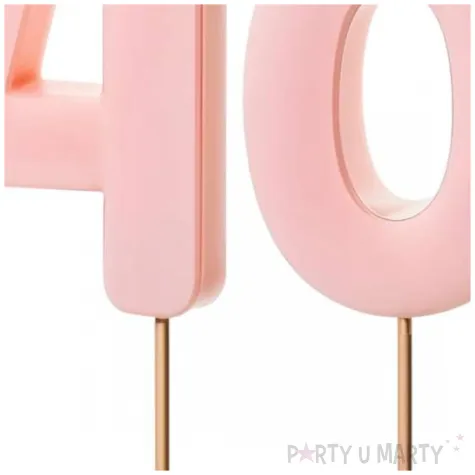 dekoracje na 40 urodziny swieczki na tort liczba 40 rozowy 4 5 cm 2 szt