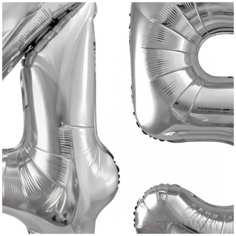 dekoracje na 45 urodziny rocznice zestaw balonow liczba 45 srebrny 39 dgt 2 elementy