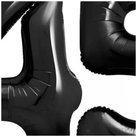 dekoracje na 45 urodziny rocznice zestaw balonow xl liczba 45 czarny 39 dgt 2 szt