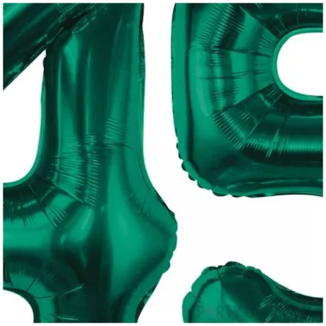 dekoracje na 45 urodziny zestaw balonow xl liczba 45 butelkowy zielony 39 dgt 2 szt